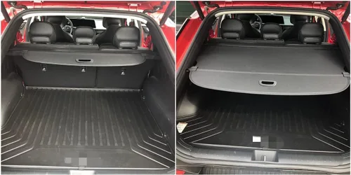 Vista 6 de Compatible con Kia EV6 2025-2022, cubierta de seguridad de carga trasera, pantalla de privacidad, cubierta de carga trasera retráctil, cubierta