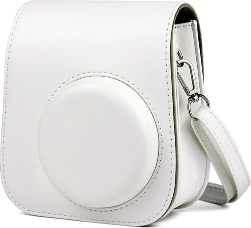 Vista 2 de Epicgadget Funda para cámara instantánea Fujifilm Instax Mini 11, funda de PU con correa extraíble para cámara Fujifilm Instax Mini 11 (blanco)
