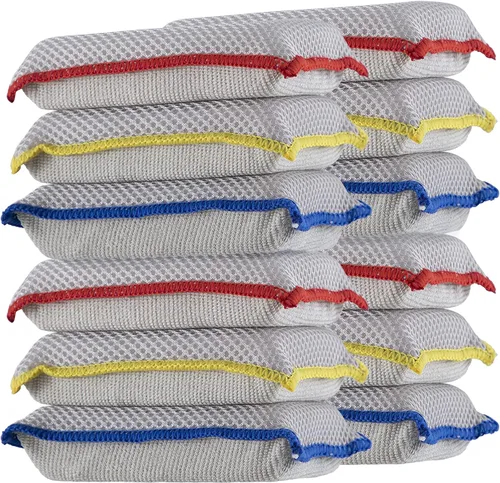 Vista 11 de Esponjas de microfibra para platos, esponjas de cocina, esponja antiarañazos, esponjas de limpieza para el hogar, suministros de limpieza multiusos