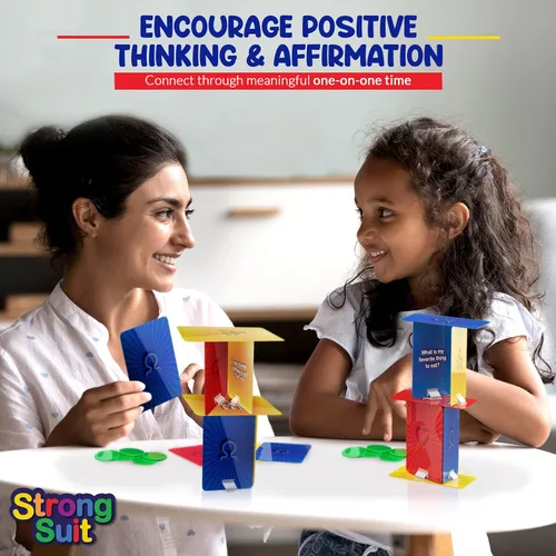 Vista 3 de Juegos socioemocionales para adolescentes y niños mayores de 6 años Juego de terapia de torre de autoestima StrongSuit para consejeros, terapeutas