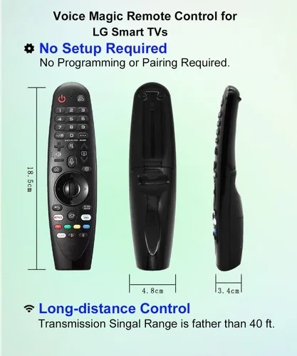 Vista 2 de Control remoto mágico por voz universal para LG C9 B9 W8 E8 SM86 SM95 UM71 UM80 SK8000 SK9500 UK6500 UK7700 NANO81 CX GX PUA Series Smart TV MR19BA