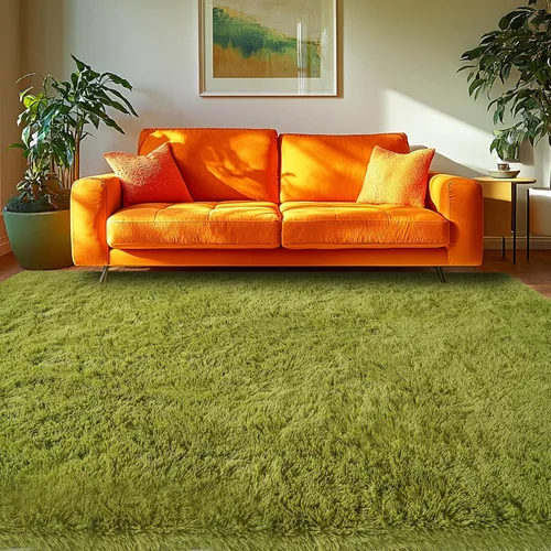 Vista 8 de Alfombra redonda beige para dormitorio: alfombra suave y esponjosa de 4 x 4 pies para sala de estar, alfombra redonda de felpa peluda