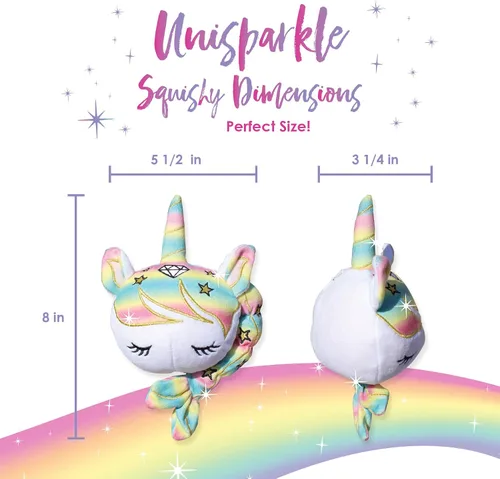 Vista 2 de END SOURCE UniSparkle - Peluche de unicornio esponjoso Bonito diseño y dulce perfumado 8 pulgadas de felpa exprimible