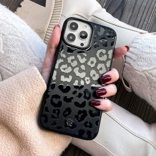 Vista 7 de VELVET CAVIAR Funda para iPhone 13 Pro Max con estampado de leopardo y guepardo negro, compatible con MagSafe, probada en caídas de 10 pies