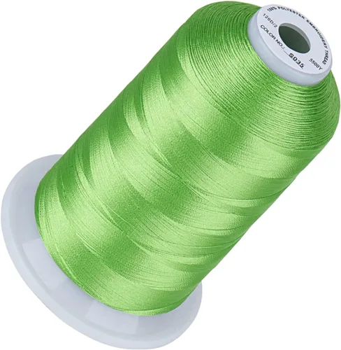 Vista 112 de Simthread 5500 yardas de hilo de bordar, 5000M de alto rendimiento 40WT 100% hilo de poliéster – 170+ colores vívidos, clasificado de alta velocidad