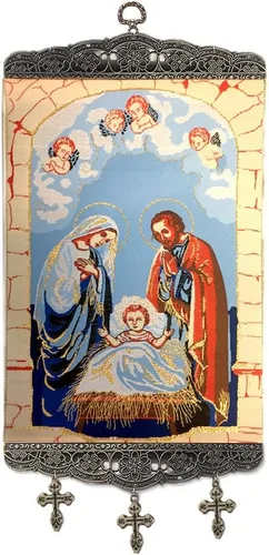 Vista 16 de Religious Gifts Icono de tapiz católico ortodoxo de San Arcángel Gabriel, 17 pulgadas
