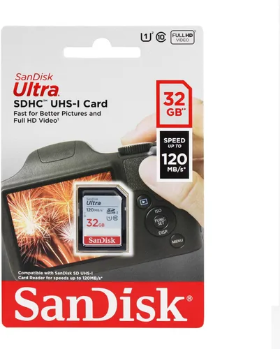 Vista 2 de Sandisk Tarjeta de memoria flash Ultra SDHC 32GB 80MB/S C10 (SDSDUNC-032G-AN6IN)