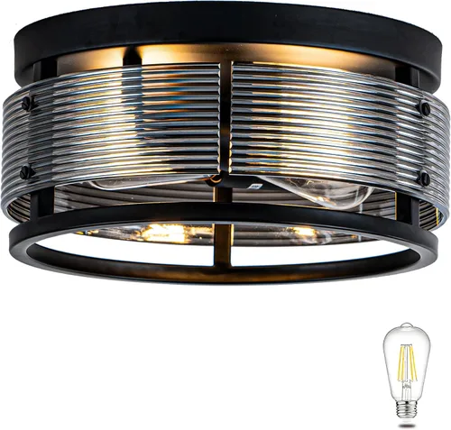 Vista 17 de MAYNA Moderna lámpara de techo dorada, luminarias de pasillo de 1 luz para montaje en techo, regulable, accesorios de iluminación para vestíbulo