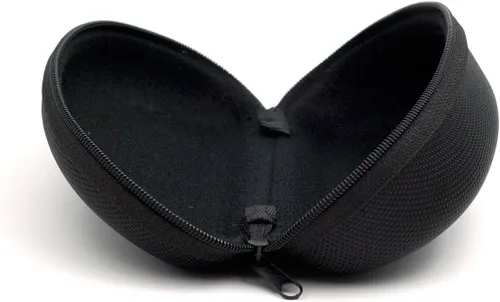 Vista 4 de Estuche rígido con cremallera para gafas de sol, estuche de almacenamiento, protector portátil, juego de 2, Negro