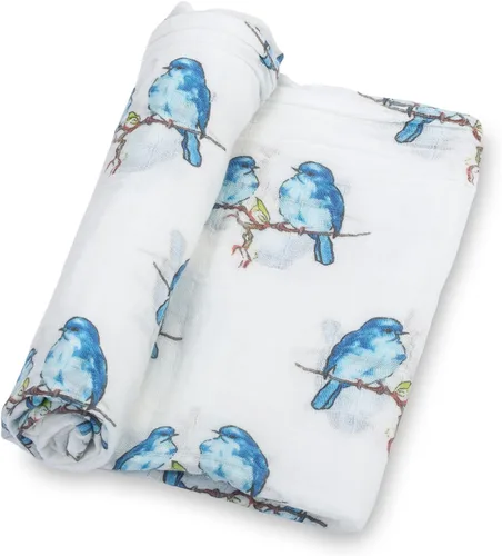 Vista 9 de LollyBanks Mantas para Bebé, Manta de Arrullo de Muselina de Algodón 100% para Niñas, Suave y Grande de 47 x 47 Pulgadas, Arrullo para Recién