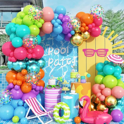 Vista 13 de Kit de guirnalda de globos negro, blanco y dorado, 115 piezas de arco de globos beige arena negro crema oro metálico con globos de papel de aluminio