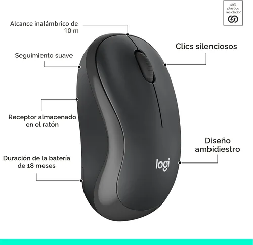Vista 11 de Logitech MK295 Combo de ratón y teclado inalámbrico con tecnología SilentTouch, teclado numérico completo, seguimiento óptico avanzado, inalámbrico