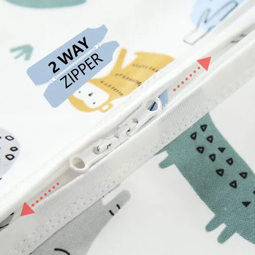 Vista 7 de Mosebears Saco de dormir para bebé con cremallera de 2 vías, saco de dormir de algodón de 0.5 TOG unisex (paquete de 2, L (12-18 meses))