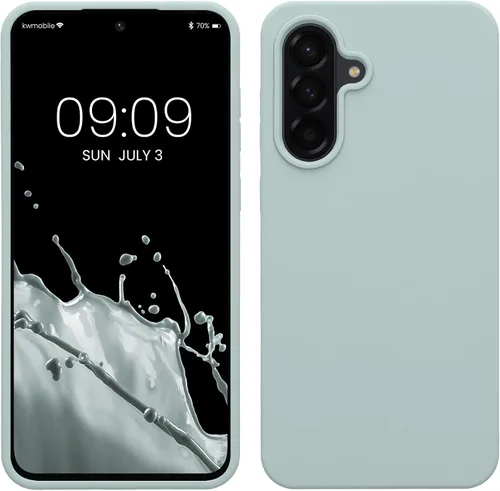 Vista 281 de kwmobile Funda Compatible con Samsung Galaxy A14 5G - Funda de teléfono de TPU y silicona con acabado suave - Verde Lima