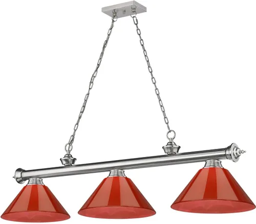 Vista 12 de Z-Lite 2306-3BP-PRD - Colgante de billar con cordón, 3 luces, 180 vatios totales, chapado en bronce