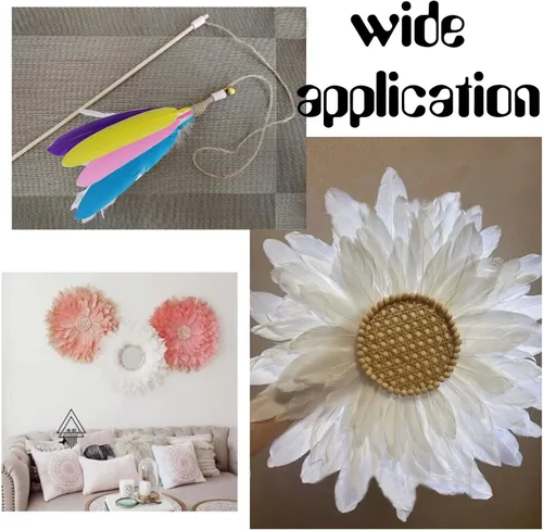 Vista 6 de TOAOB - 250 plumas de ganso coloridas para manualidades de 4 a 6 pulgadas, plumas a granel para disfraces, joyas, boda, hogar, fiesta, decoración