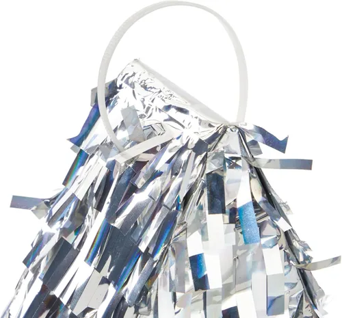 Vista 6 de Sparkle and Bash Piñata de estrella con cuerdas de tracción, plata, 13 x 13 x 3 pulgadas, decoración de cumpleaños temática espacial y suministro