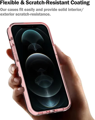 Vista 4 de ArtsEvo Diseño transparente a prueba de golpes para iPhone 14 Pro, protección certificada contra caídas de 6.6 pies, bordes elevados que protegen