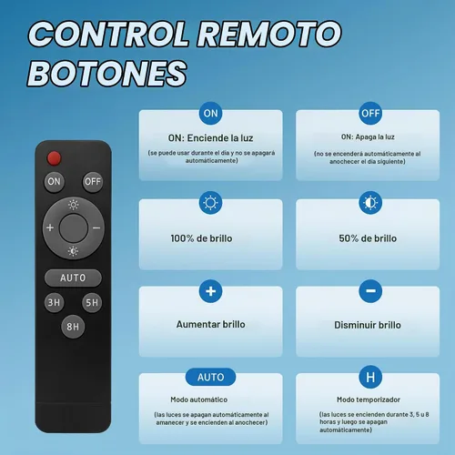Vista 8 de OKPRO 20000W luces de calle solares al aire libre, control remoto, 7000K