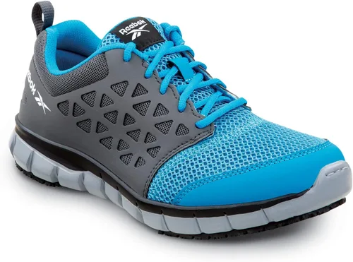 Vista 2 de Reebok Calzado de trabajo para hombre, estilo atlético, antideslizante, con puntera suave