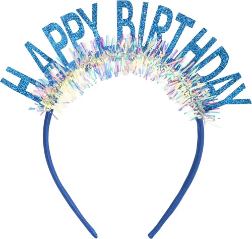 Vista 10 de CIEHER Diadema de corona de cumpleaños para mujeres y niñas, tiara con decoraciones - negro