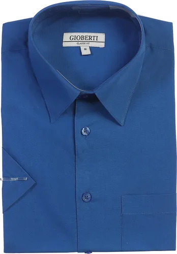 Vista 2 de Gioberti Camisa de vestir sólida de manga corta para hombre
