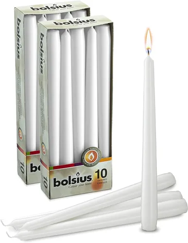 Vista 10 de Bolsius Velas alargadas blancas (10 pulgadas)