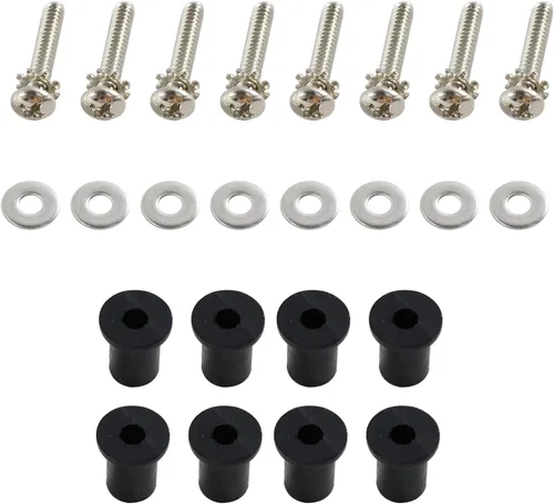 Vista 6 de Kit de tuercas de acero inoxidable y goma para faros delanteros para Harley Davidson