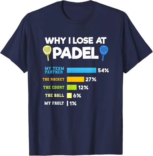 Vista 54 de Camiseta Why I Lose At Padel Answers Not My Fault