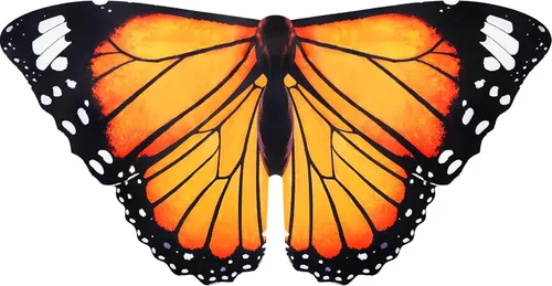 Vista 8 de Alas de mariposa monarca para niñas, disfraz de princesa de hada para niñas pequeñas, disfraz para hermana mayor, juguete para fiesta de baile