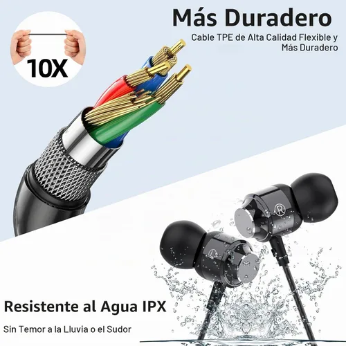 Vista 5 de Auriculares USB C para Samsung Galaxy S24 S23Ultra FE S22, auriculares USB C con cable con micrófono estéreo tipo C auriculares magnéticos tipo C