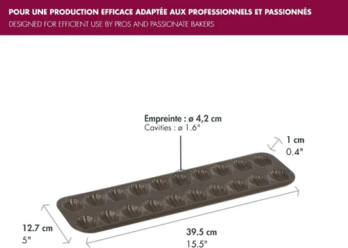 Vista 4 de Gobel - Non-Stick 20 Small Madeleines Baking Sheet - 15.6 in x 4.9 in x 0.5 in - Made in France