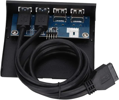 Vista 6 de Concentradores USB de panel frontal, 2 puertos USB3.0 + 2 puertos USB2.0 HUB placa de expansión, puertos USB panel frontal para carcasa