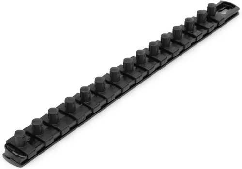 Vista 24 de TEKTON 3/8 Pulgadas de accionamiento x 8 Pulgadas de riel de enchufe, 10 clips (negro) OSR11210 Fabricado en EE. UU