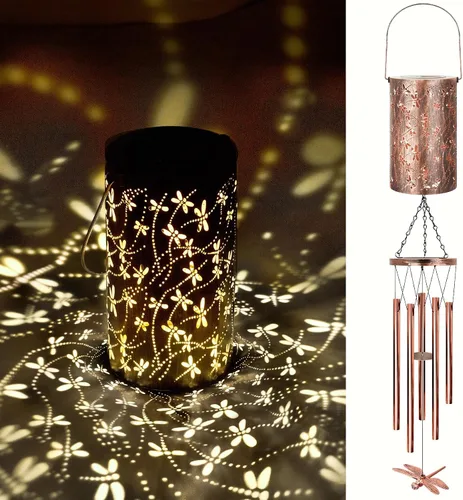 Vista 15 de YHmall Campanillas de viento Cardinal para exteriores, luces colgantes solares, campanillas de viento al aire libre, regalos Cardinal para mujeres