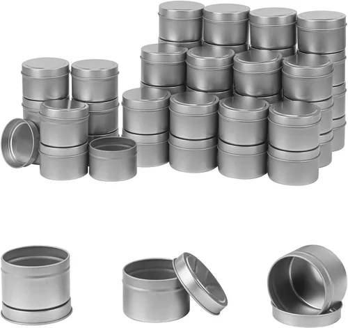 Vista 10 de IHDYPPEW Paquete de 48 latas doradas de 4 onzas con tapas, recipientes para velas, tarros de velas vacíos a granel, tarros de velas para hacer
