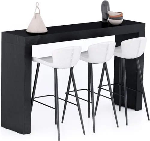 Vista 81 de Mobili Fiver Evolution - Mesa alta de bar de cocina fabricada en Italia Ahorra Espacio, Mesa de altura de mostrador montada en la pared para 1