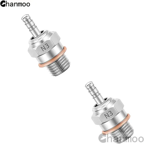 Vista 4 de 2 piezas 70117H Hot Glow Plugs No.3 N3 N4#3 #4 Spark Nitro Engine Parts Reemplazan OS para Traxxas Losi HPI Redcat HSP Himoto RC Car Truck Buggy (N3)
