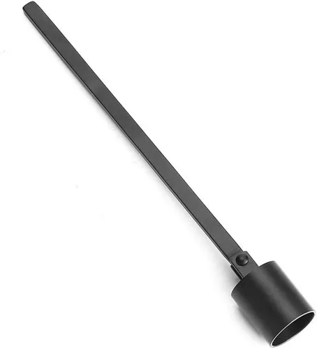 Vista 9 de Wal frontal de acero inoxidable vela Snuffer Wick Dipper Oil Lamp Trim Trimmer Scissor Cutter Tool Hook (negro)