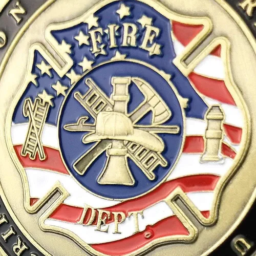 Vista 5 de Moneda de desafío de oración de los bomberos voluntarios de San Florian
