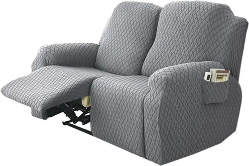 Vista 29 de Funda elástica para silla reclinable, 8 piezas de 1, 2, 3 plazas, funda para sillón reclinable con bolsillo y protector de muebles