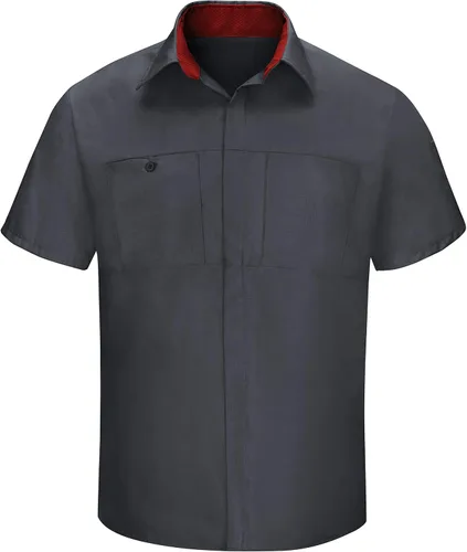 Vista 3 de Red Kap Men's Short Sleeve Performance Plus Shop Shirt with Oilblok Technology