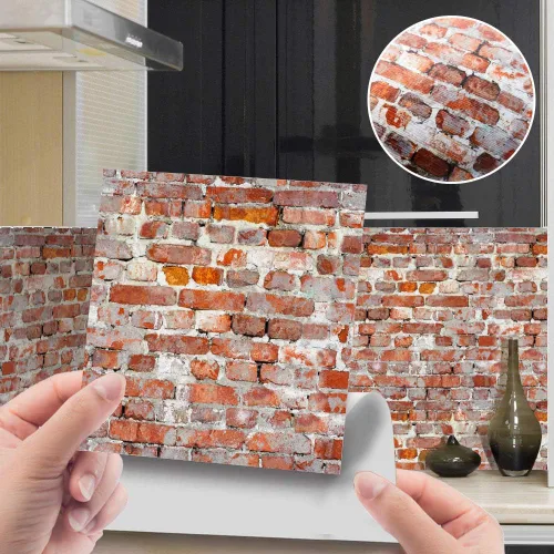Vista 4 de Accesorios para casa de muñecas en miniatura, papel tapiz y suelo de casa de muñecas autoadhesivos, accesorios para casa de muñecas mini escala 1