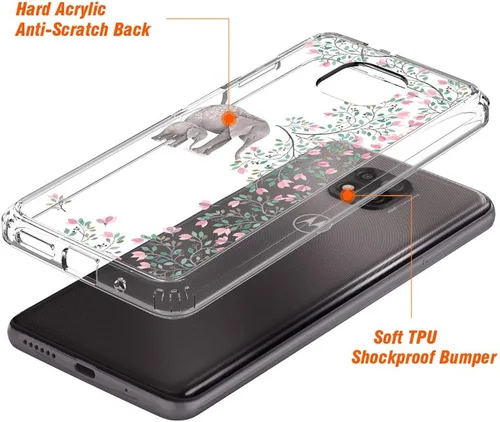 Vista 7 de Funda transparente para Motorola Moto G Power (2021) [No para Moto G Power 2020] [Elephant]