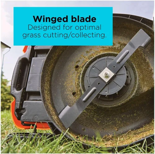 Vista 3 de BLACK+DECKER Cortacésped eléctrico con cable, 13 amperios, plataforma de corte de 20 pulgadas, ajuste de altura de 6 ajustes, almacenamiento