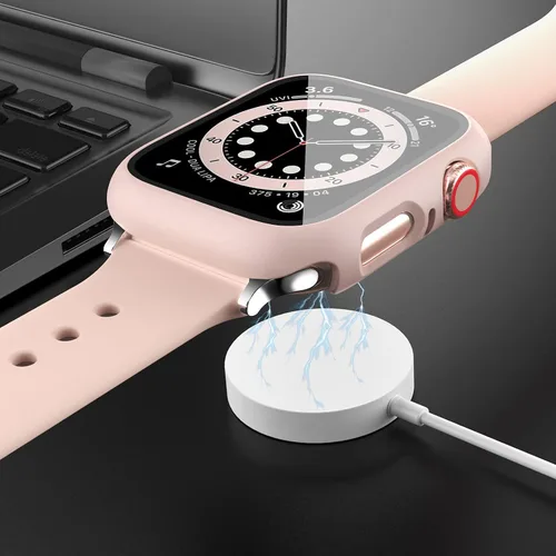 Vista 5 de JZK - Juego de 12 fundas con protector de pantalla de vidrio templado para Apple Watch Series 3/2/1 de 38 mm, JZK Funda protectora de PC duro