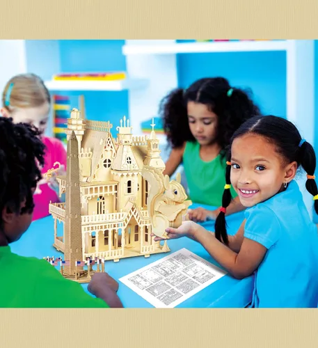 Vista 7 de Puzzled Washington Monument - Kit de rompecabezas de madera 3D para niños
