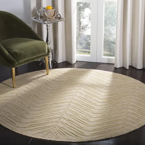 Vista 15 de Martha Stewart x SAFAVIEH - Colección de alfombras de área, alfombra de 2 pies 3 pulgadas x 10 pies, gamuza beige, lana y viscosa hecha a mano