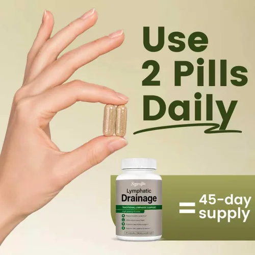 Vista 5 de Suplemento de drenaje linfático – Cápsulas de salud linfática con diente de león, bardana, cuchillos y equinácea – para equilibrio de líquidos