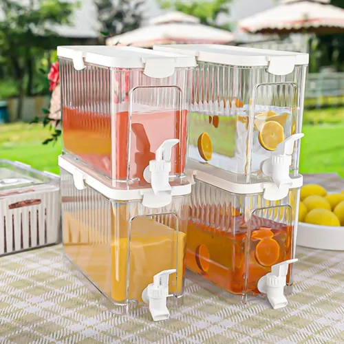 Vista 8 de Dispensador de agua de cubo de jugo 3.5L,Cubo de agua fría para bebidas de refrigerador,Dispensadores de bebidas heladas